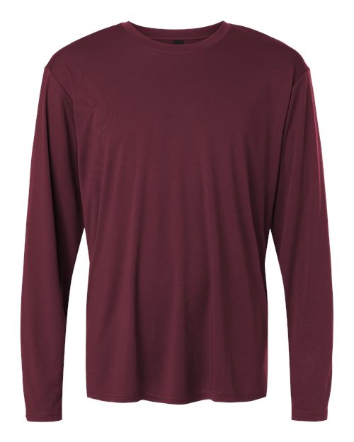 AllPro Unisex Pro-Lock Performance Long Sleeve T-Shirt - Maroon Front