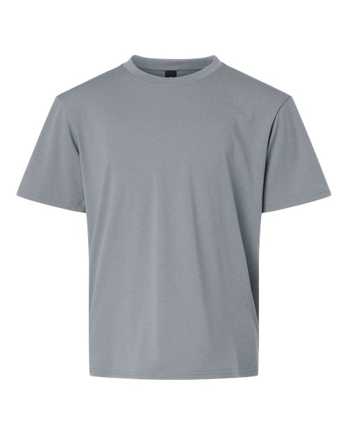 AllPro Youth Pro-Lock Performance T-Shirt - Heather Steel Front