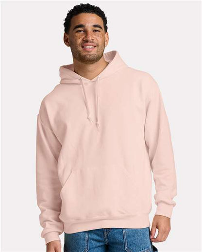 JERZEES Unisex Ultimate CVC Hooded Sweatshirt - Model Front
