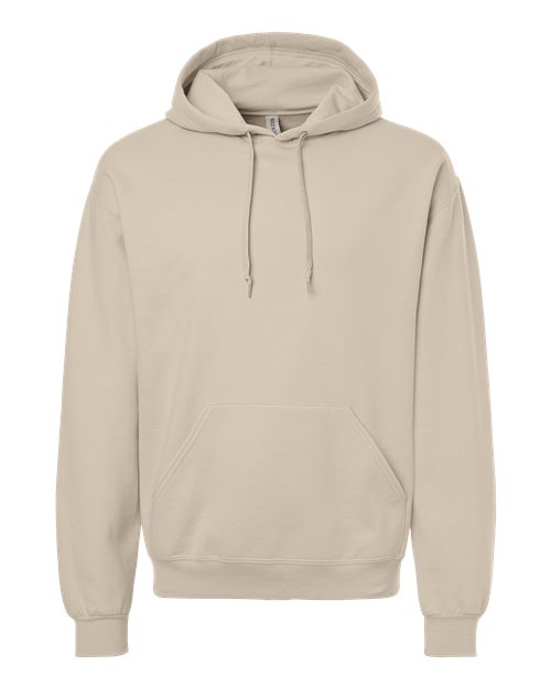 JERZEES Unisex Ultimate CVC Hooded Sweatshirt - Putty Front