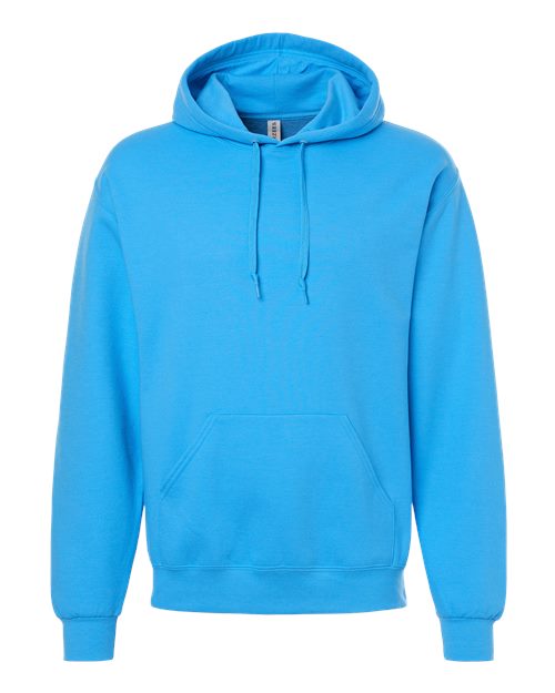 JERZEES Unisex Ultimate CVC Hooded Sweatshirt - Soul Blue Heather Front