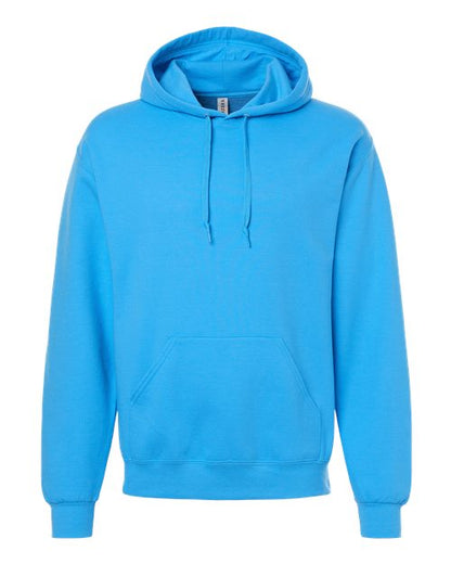 JERZEES Unisex Ultimate CVC Hooded Sweatshirt - Soul Blue Heather Front