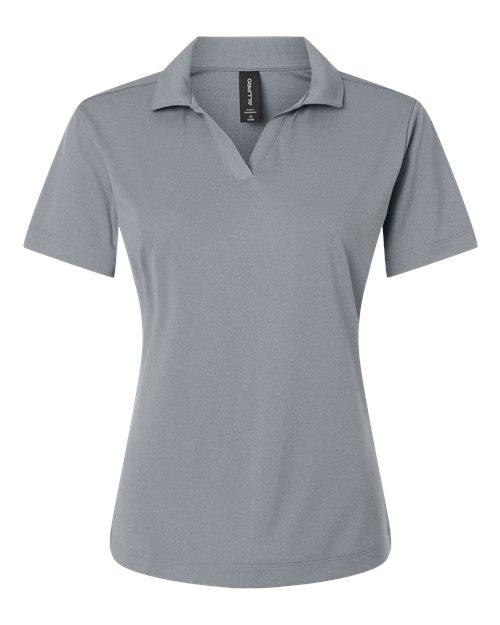 AllPro Women's Pro-Lock Performance Polo - Heather Steel Front