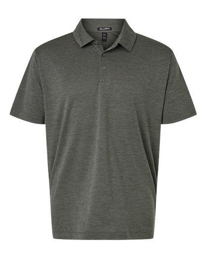 AllPro Men's Pro-Lock Performance Mélange Polo - Charcoal Melange Front