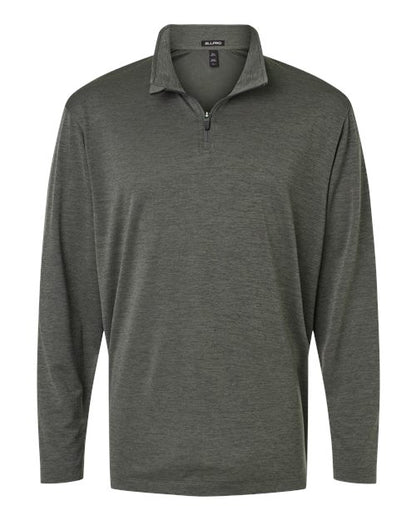 AllPro Men's Pro-Lock Performance Mélange Quarter-Zip Pullover - Charcoal Melange Front