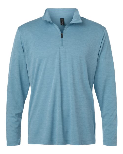 AllPro Men's Pro-Lock Performance Mélange Quarter-Zip Pullover - Cloud Blue Melange Front