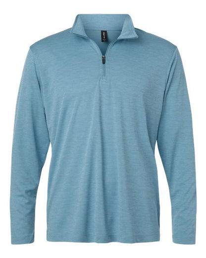 AllPro Men's Pro-Lock Performance Mélange Quarter-Zip Pullover - Cloud Blue Melange Front