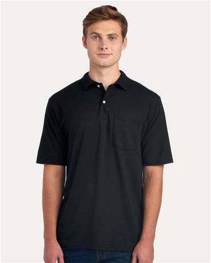 JERZEES Men's Dri-Power® Polo with Pocket - Model Front