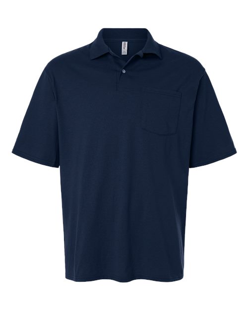 JERZEES Men's Dri-Power® Polo with Pocket - J. Navy Front