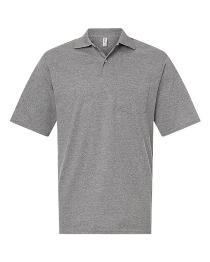 JERZEES Men's Dri-Power® Polo with Pocket - Oxford Front