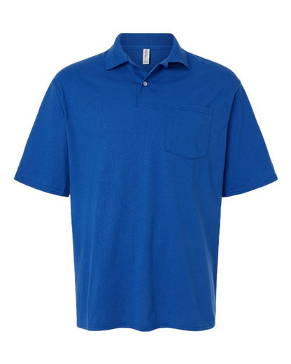 JERZEES Men's Dri-Power® Polo with Pocket - Royal Front