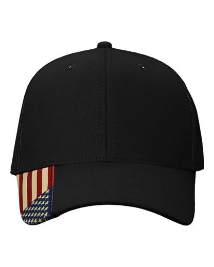 Kati USA Flag Mesh Cap - Black/ USA Mesh Front