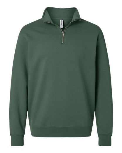 Independent Trading Co. Unisex Midweight Quarter-Zip Pullover - Alpine Green Front