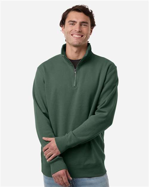 Independent Trading Co. Unisex Midweight Quarter-Zip Pullover - Model Front