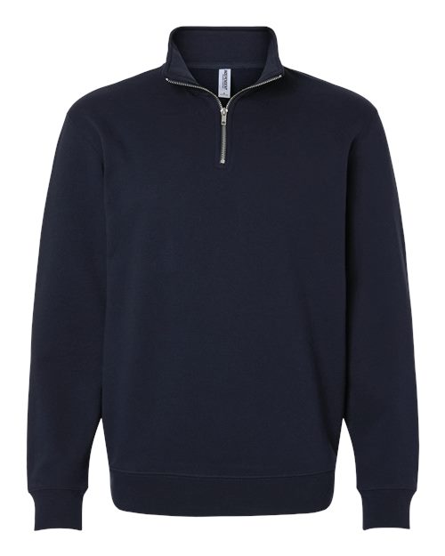 Independent Trading Co. Unisex Midweight Quarter-Zip Pullover - Classic Navy Front