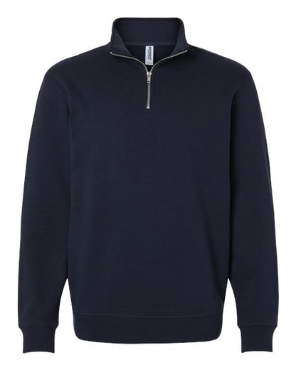 Independent Trading Co. Unisex Midweight Quarter-Zip Pullover - Classic Navy Front