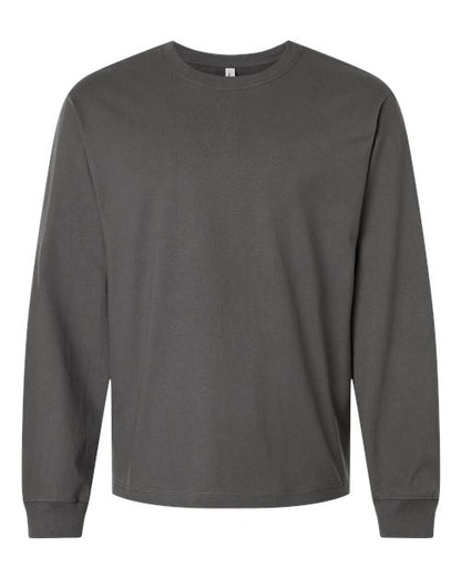 BELLA + CANVAS Unisex 7.5 oz Heavyweight Long Sleeve Tee - Asphalt Front