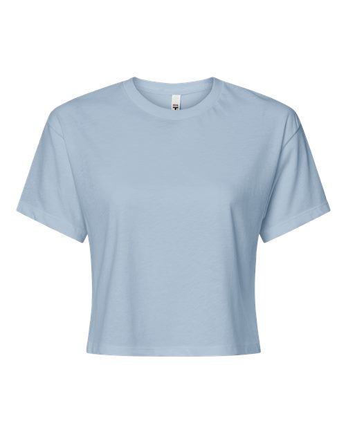 Next Level Women's Ideal Crop Top - Stonewash Denim Front