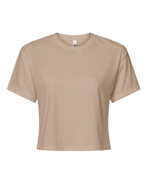 Next Level Women's Ideal Crop Top - Tan Front