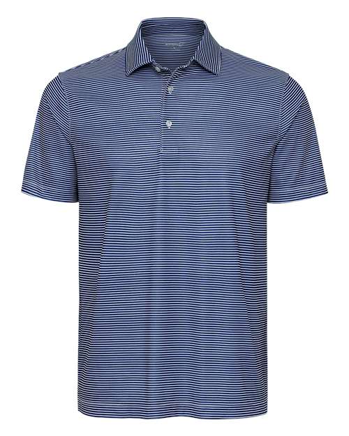 Paragon Men's Aiken Striped Polo - Navy Heather/ White Front