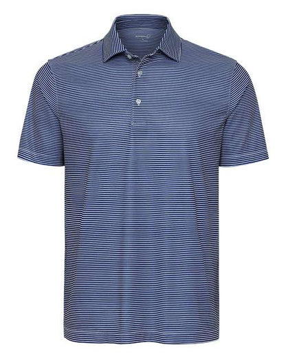Paragon Men's Aiken Striped Polo - Navy Heather/ White Front