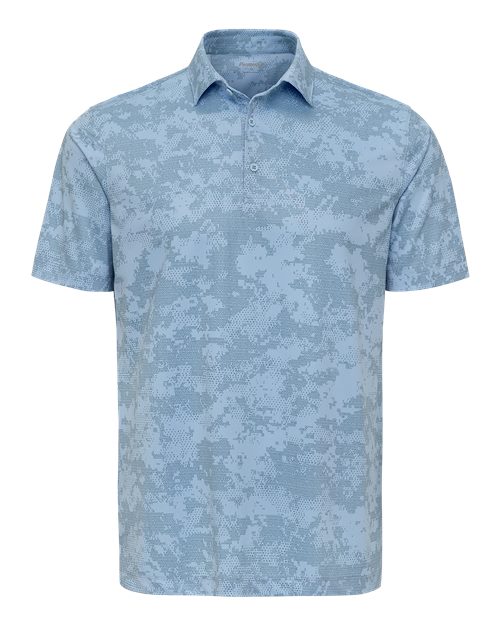 Paragon Men's Monterey Printed Polo - Light Blue Front