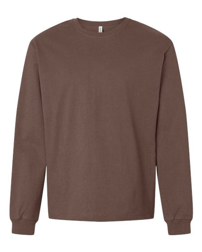 BELLA + CANVAS Unisex 7.5 oz Heavyweight Long Sleeve Tee - Cocoa Front