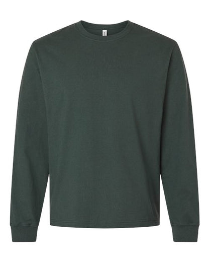 BELLA + CANVAS Unisex 7.5 oz Heavyweight Long Sleeve Tee - Hunter Green Front