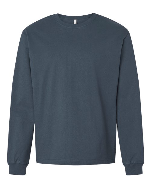 BELLA + CANVAS Unisex 7.5 oz Heavyweight Long Sleeve Tee - Vintage Navy Front