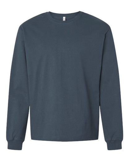 BELLA + CANVAS Unisex 7.5 oz Heavyweight Long Sleeve Tee - Vintage Navy Front