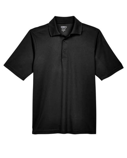 CORE365 Men's Origin Performance Piqué Polo - Black Front