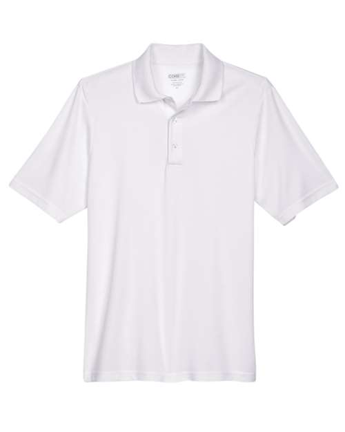 CORE365 Men's Origin Performance Piqué Polo - White Front