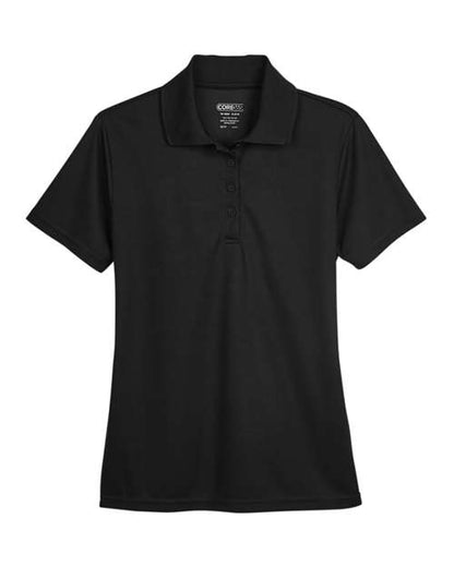 CORE365 Women's Origin Performance Piqué Polo - Black Front