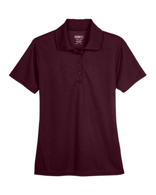 CORE365 Women's Origin Performance Piqué Polo - Burgundy Front