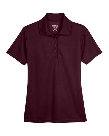 CORE365 Women's Origin Performance Piqué Polo - Burgundy Front