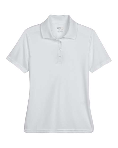 CORE365 Women's Origin Performance Piqué Polo - Platinum Front