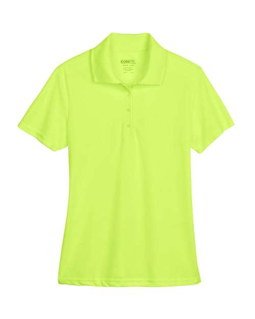 CORE365 Women's Origin Performance Piqué Polo - Safety Yellow Front