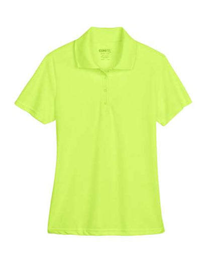 CORE365 Women's Origin Performance Piqué Polo - Safety Yellow Front