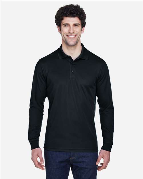 CORE365 Men's Pinnacle Performance Long Sleeve Piqué Polo - Model Front