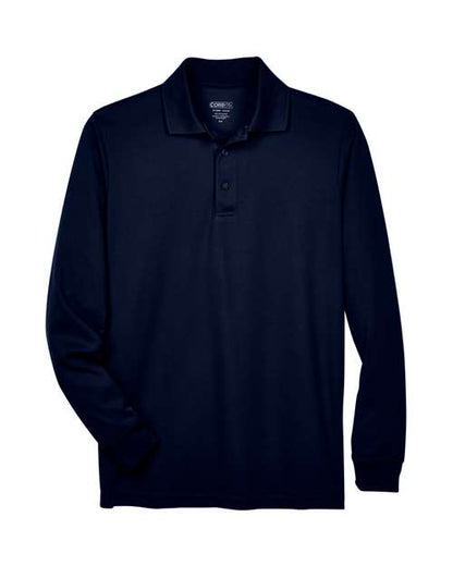 CORE365 Men's Pinnacle Performance Long Sleeve Piqué Polo - Classic Navy Front