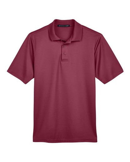Devon & Jones Men's CrownLux Performance® Plaited Polo - Burgundy Front