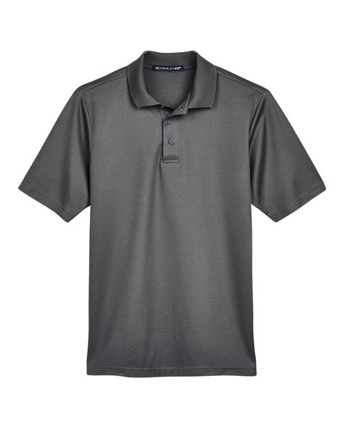 Devon & Jones Men's CrownLux Performance® Plaited Polo - Graphite Front