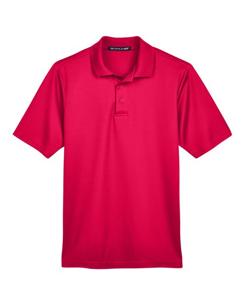 Devon & Jones Men's CrownLux Performance® Plaited Polo - Red Front