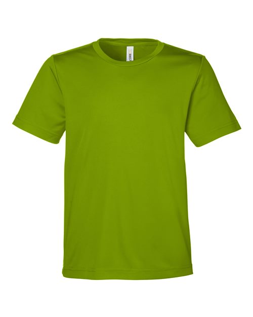 CORE365 Youth Capital Performance T-Shirt - Acid Green Front