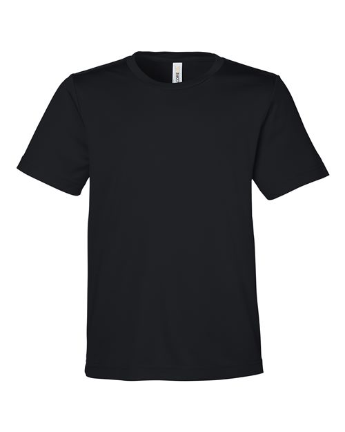 CORE365 Youth Capital Performance T-Shirt - Black Front