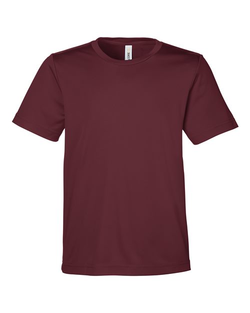 CORE365 Youth Capital Performance T-Shirt - Burgundy Front