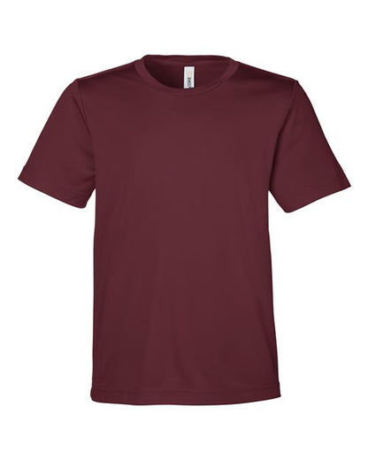 CORE365 Youth Capital Performance T-Shirt - Burgundy Front
