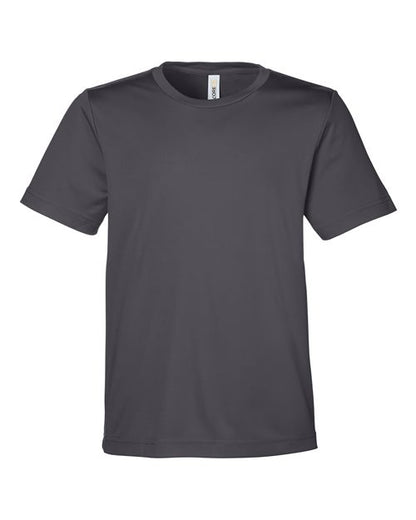 CORE365 Youth Capital Performance T-Shirt - Carbon Front
