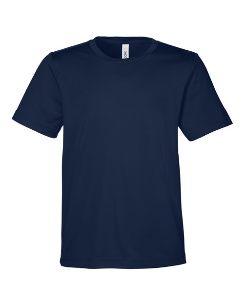 CORE365 Youth Capital Performance T-Shirt - Classic Navy Front
