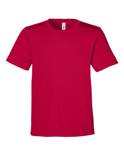 CORE365 Youth Capital Performance T-Shirt - Classic Red Front